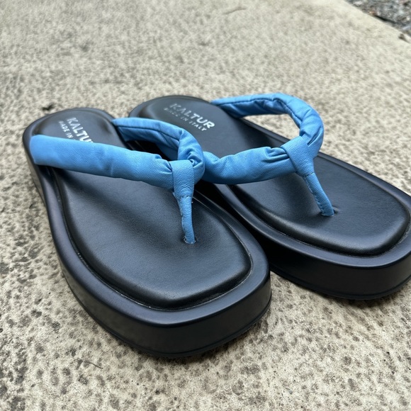 Kaltur black womens platform sandals - Picture 1 of 3